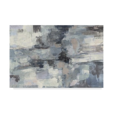 Silvia Vassileva 'In The Clouds Indigo And Gray' Canvas Art,30x47